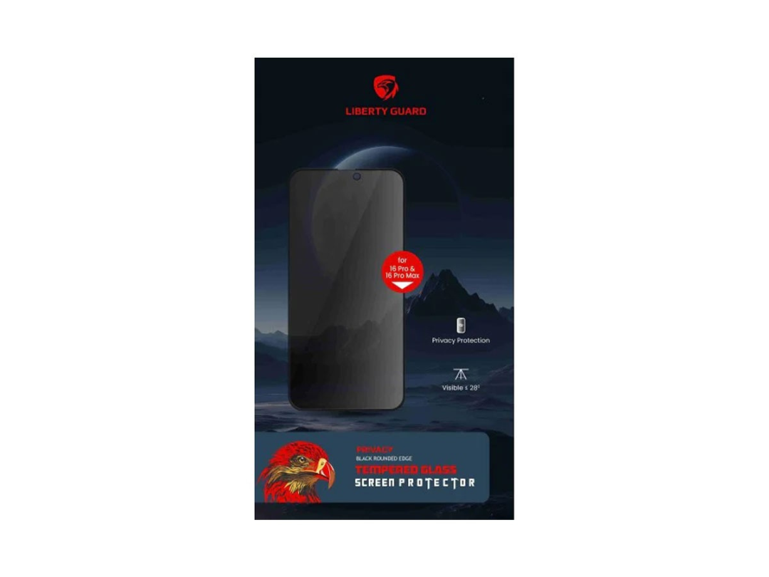 Liberty Guard 2.5D Matte Privacy Glass for iPhone 16 Pro Max - Qatar Liberty Guard 2.5D Matte Privacy Glass for iPhone 16 Pro Max - Qatar